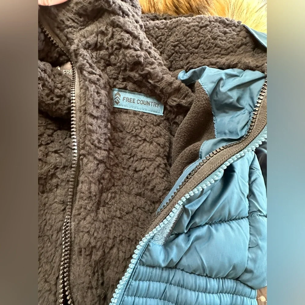 Free Country Girls Peacock Blue 3 in 1 Jacket NWT Various Sizes - Picture 15 of 16